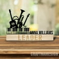 thumbnail image 2 of Craftnamesign Custom Wooden Music Studio Desk Name Plate, Musician Metal Nameplate, Office Decor, 2 of 5