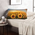 thumbnail image 6 of Zufioo Beautiful Golden Sunflower Field Print Double-Sided Throw Pillow Cover, Pillow Protector Home Decor - With Hidden Zipper, Suitable for Bedroom, Living Room, Car Interior-20"x30", 6 of 6