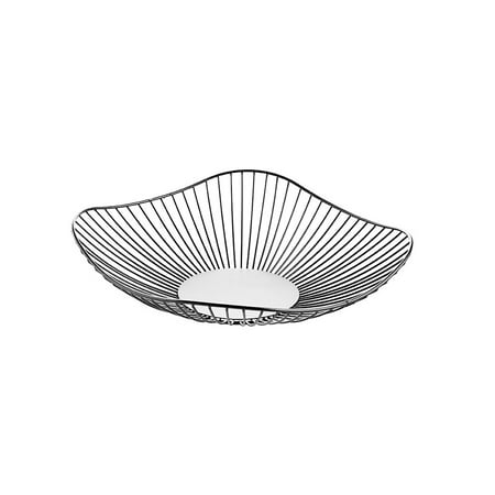 

Reduced！Nordic Style Kitchen Organizer Easy Clean Household Iron Art Fruit Basket Drain
