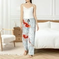 thumbnail image 5 of Uemuo Koi Fish Corals,Spring Summer Pattern Women's Wide Leg Palazzo Lounge Pants with Pockets Light Weight Loose Comfy Casual Pajama Pants-X-Large, 5 of 9