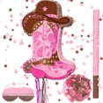 thumbnail image 1 of Bota de vaquera Piñata Seematn para fiesta de cumpleaños con bastón con los ojos vendados, 1 of 6