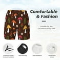 thumbnail image 4 of Kdxio Mushroom Print Men'S Swim Trunks With Compression Liner 7 Inch Inseam Quick Dry Swim Shorts, 4 of 7
