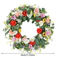 thumbnail image 3 of JHEHF 2026 Easter Wreaths for Front Door Easter Egg Door Wreath Spring Farmhouse Party Window Fireplace Mantle Wall Outdoor Indoor Decorations 17.8inch, 3 of 9