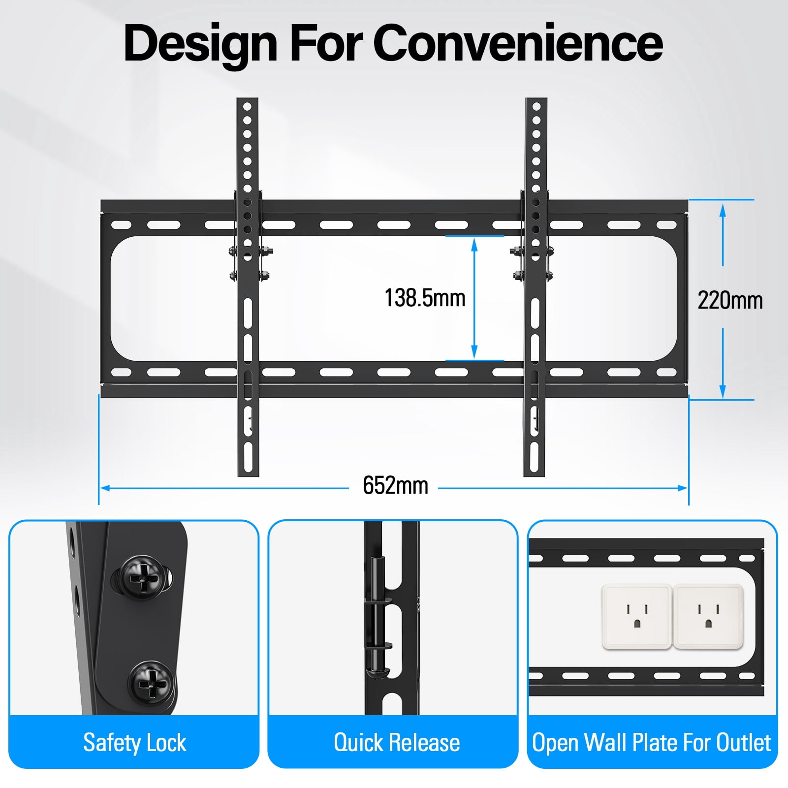 MOUNT PRO Tilting TV Wall Mount for TVs up to 75 Inch, 110 lbs, Max VESA 600x400mm, Low Profile TV Bracket Fits 24" Wood Stud