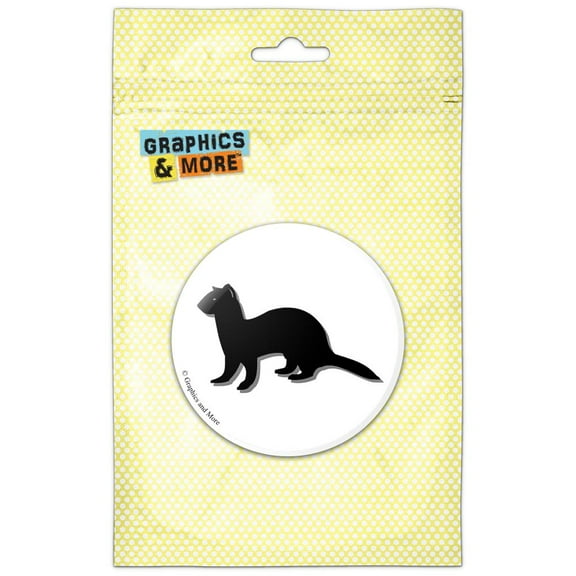 Ferret Weasel Pinback Button Pin Badge