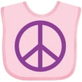 thumbnail image 3 of Inktastic Purple Peace Sign Boys or Girls Baby Bib, 3 of 4