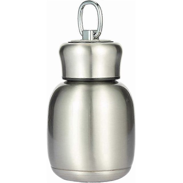 200ml Mini Thermos Flask Water Bottle Vacuum Flasks Coffee Milk Drinking Cup Leak-Proof Hot and Cold Water Bottle Travel Drinking Bottle (Silver)