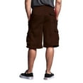 thumbnail image 3 of G-Style USA Men's Solid Fleece Cargo Shorts DFP1 - Brown - 3X-Large, 3 of 5