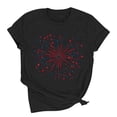 thumbnail image 5 of Vetsdori Women's Patriotic T Shirts Red White and Blue Summer Pullover USA Years Anniversary Short Sleeve,Graphic Crew Neck Fourth of July Fashion T-shirts for Women Independence Day, 5 of 7