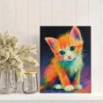 thumbnail image 2 of Kitten Cat Canvas Print Wall Art for Living Room Bedroom Office Cafe Nursery Apartment Home Decor, 2 of 8