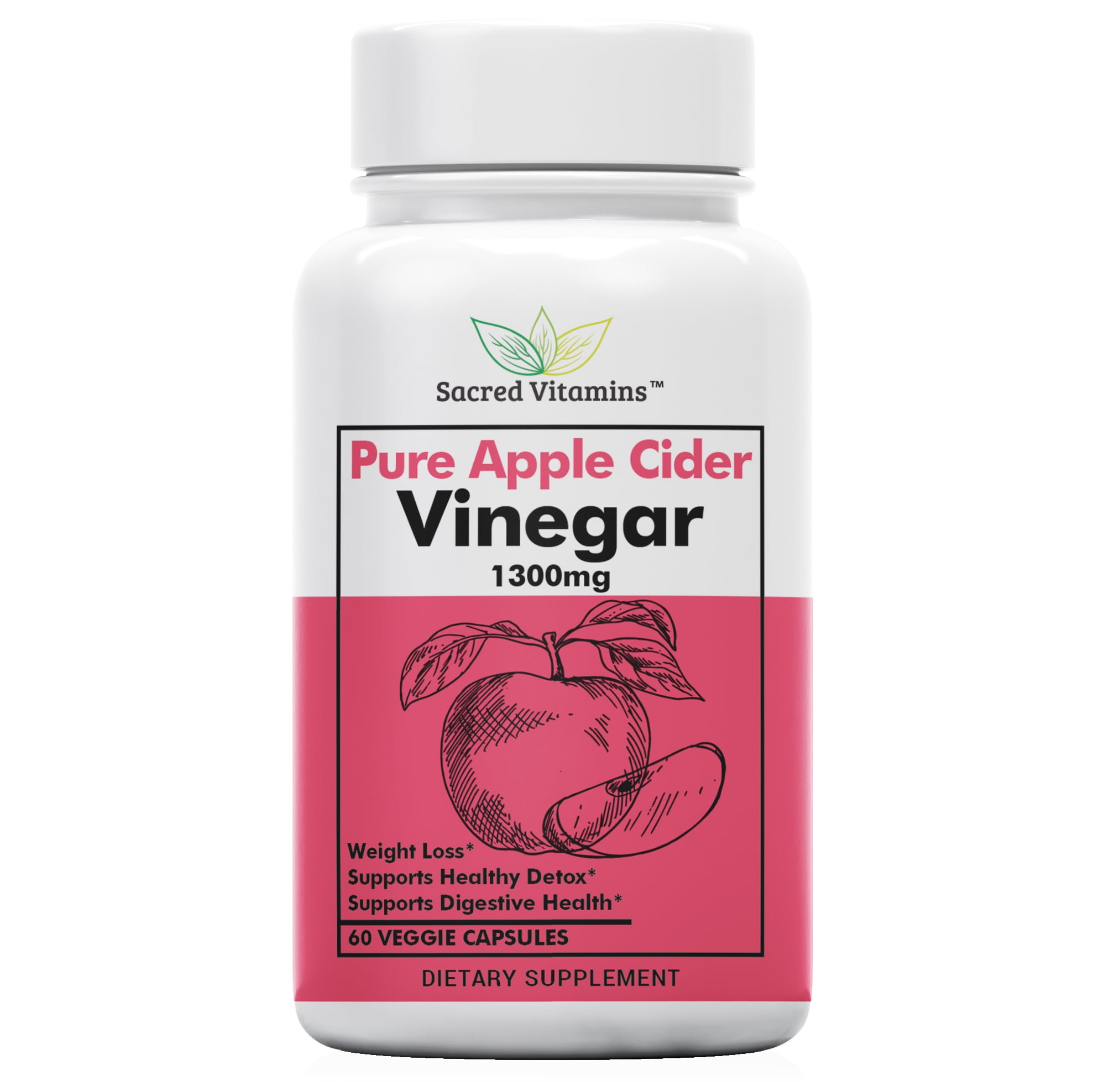 Premium Apple Cider Vinegar Capsules for Weight Management and Detox