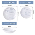 thumbnail image 4 of 12 Piece Dinnerware Set ，Chip Resistant, Dinnerware Sets, Plates, Dishes, Bowls, Service for 4, Black And White, 4 of 10