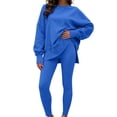 thumbnail image 2 of Mifsaly Track Suits 2 Piece Set for Women Loose Crewneck Sweatshirts and Base Leggings Fall Winter Daily Athletic Running Lounge Matching Outfits, 2 of 7