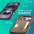 thumbnail image 4 of Smartish® iPhone 17 Pro Wallet Case - Wallet Slayer Vol. 2 [Slim + Protective] Credit Card Holder w/ Kickstand - Drop Tested Hidden Card Slot Cover For Apple iPhone 17 Pro - Walnut Woods, 4 of 9