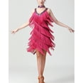 thumbnail image 4 of Vintage Beaded 20s 1920's Flapper Great Gatsby Style Party Dresses Pink, 4 of 5