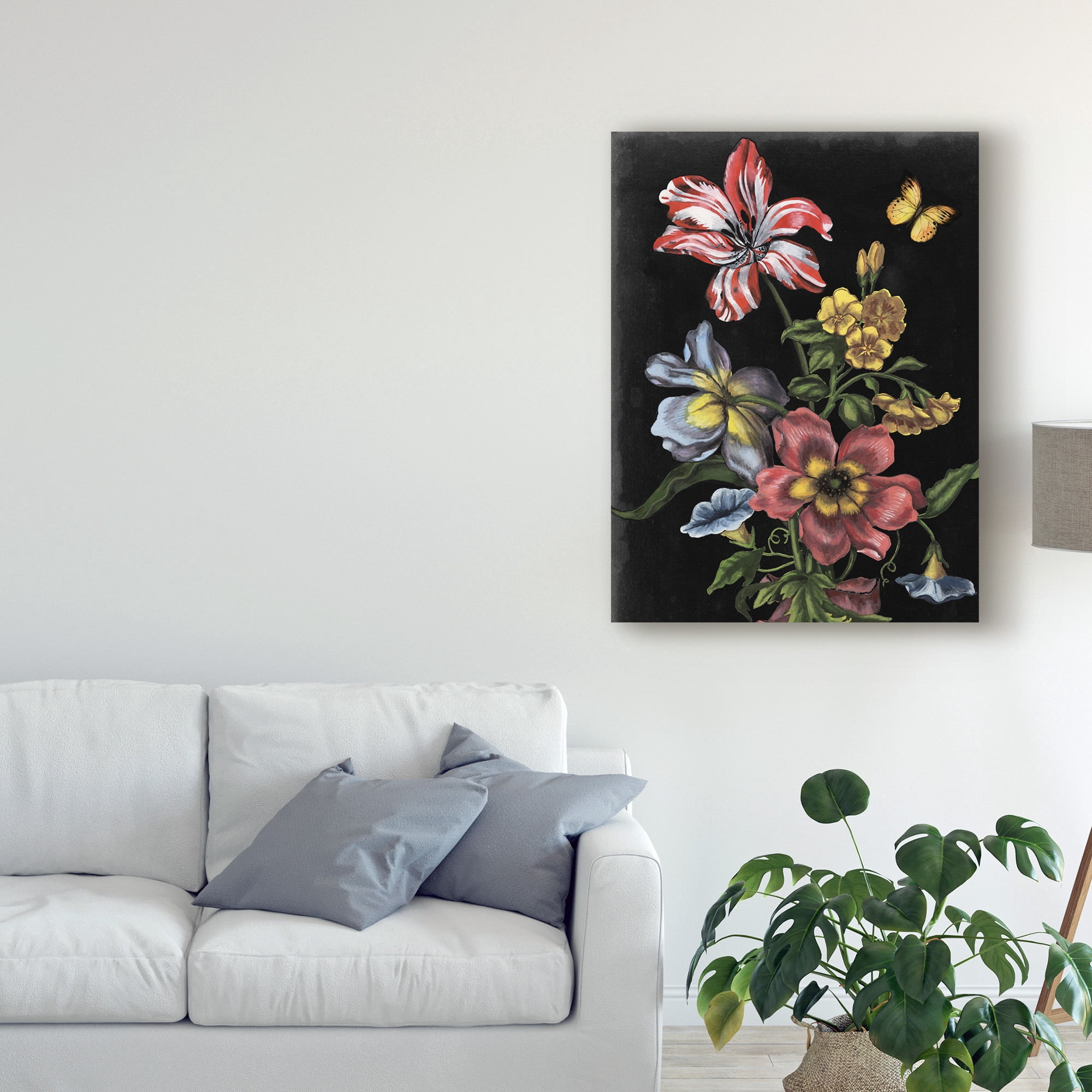 Trademark Fine Art 'Dark Floral I' Canvas Art by Naomi McCavitt
