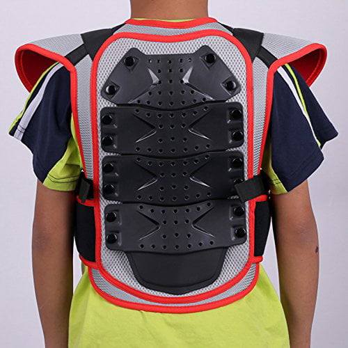 Green S ZZ Lighting Kids Chest Spine Protector Body Armor Vest Protective Gear for Motocross Dirt Bike Skiing Snowboarding