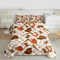thumbnail image 2 of Manfei Cartoon Baseball Kids Bedding Comforter Set, Kawaii Stars Print Twin Comforter Sets, Buffalo Plaid Reversible Bedding Set, Microfiber Bedroom Decor, 2pcs, 2 of 8