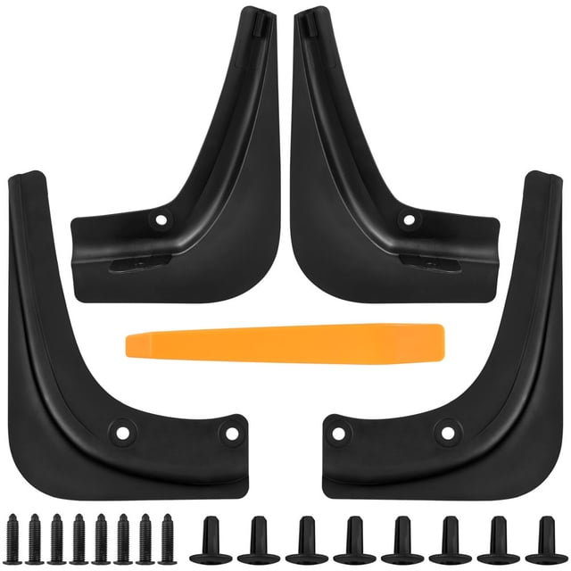 4pcs Car Mud Guard Set Front and Rear Fender Protector Full Protection Mud Flaps Compatible with Model 3