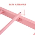 thumbnail image 3 of Twin Daybed with Trundle, Metal Day Beds Twin Size, Sofa Bed for Living Room and Guest Room, Pink, 3 of 8