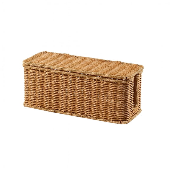 XIBUFE Hand-Woven Charging Station Storage Box Cable Management Basket Cables Organizer for Usb Cables Data