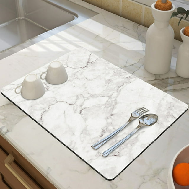 Boreal Craft Kitchen Countertop Water Absorbing Mat Household Tableware Mat Cup Bowl And Plate Drying Mat Proof Mat round Table Modern Pottery Chargers Pottery Charger Plates End Table round Dinning