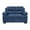 Blue, variant on Pemberly Row Modern Textured Fabric Loveseat with Exposed Legs in Light Gray