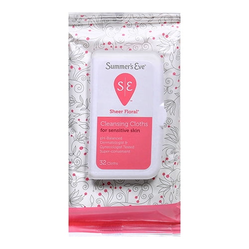 Summer's Eve Sheer Floral Cleansing Cloths, Sheer Floral, 32 Ct
