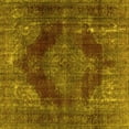 thumbnail image 1 of Ahgly Company Machine Washable Indoor Square Persian Yellow Bohemian Area Rugs, 7' Square, 1 of 4