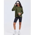 thumbnail image 4 of Pinspark Womens Sweatshirt Crewneck Long Sleeve Lightweight Soft Pullover Yoga Loose Fit Side Slit Sweatshirts Casual Fall, 4 of 6