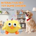 thumbnail image 5 of Moving Interactive Usb Rechargeable Cute Yellow Cartoon Chick Plush Dog Toy, Smart Squeaky Music Bouncing Washable Plush, For Dogs Puppies And Big Kids Teens As Engaging Playmate, 5 of 7