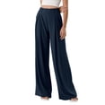 thumbnail image 2 of Tittly Sweatpants Women Lounge Pants Women Women's High Waist Wide Leg Casual Slacks Baggy Pants Wide Leg Pants Woman Navy L, 2 of 7