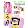 thumbnail image 5 of Prysyed Upgrade Kids Camera Instant Print, Christmas Birthday Gifts for Kids Age 3-9, 1080P Toddler Digital Camera, Pink, 5 of 7
