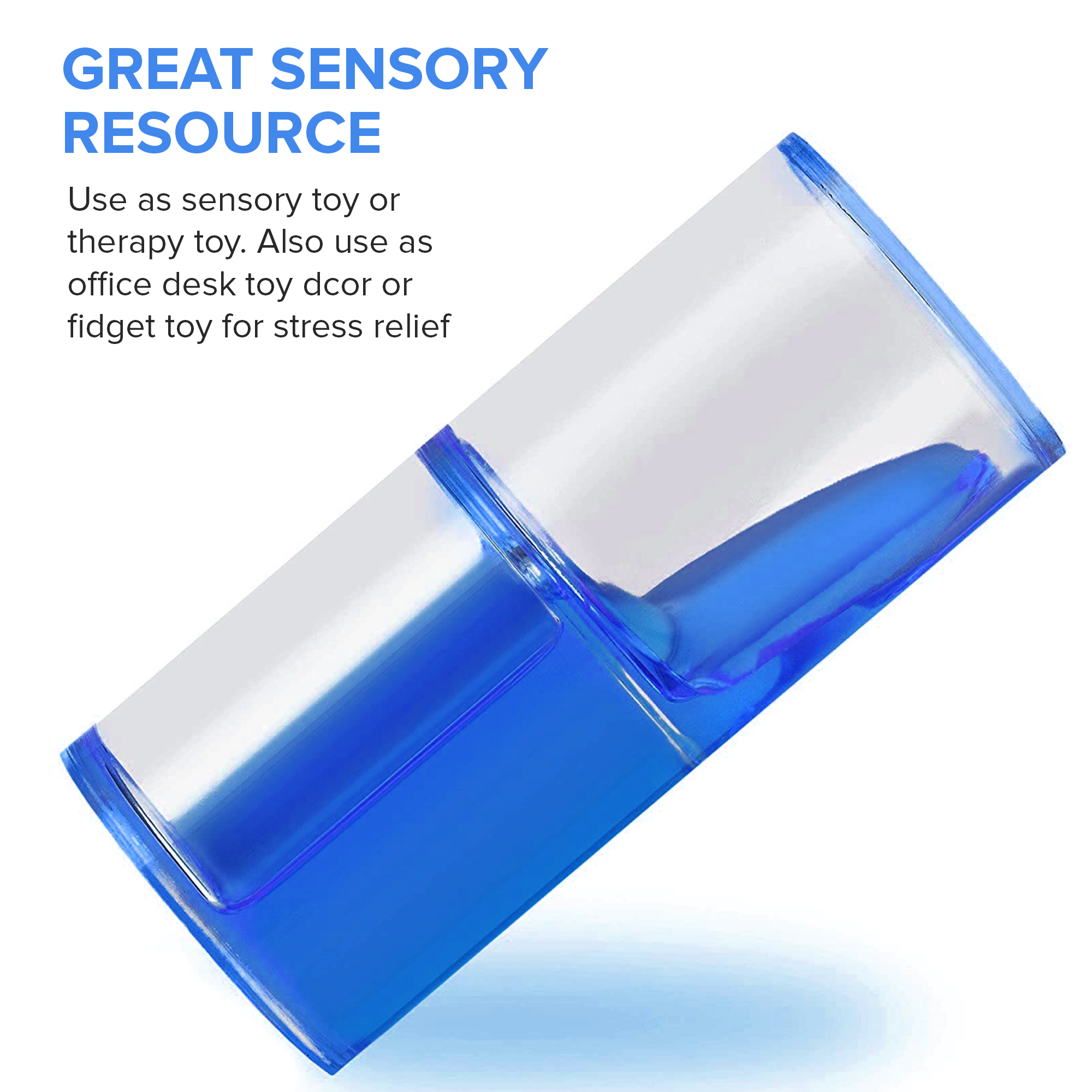 Playlearn Ooze Tube for Kids Sensory Toy Stress Relief Children Fidget Toys Fast Blue - image 5 of 8