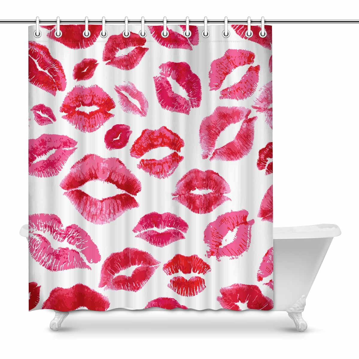 Details about   Sexy Kiss Lips Waterproof Polyester Fabric Bathroom Shower Curtain Art Decor 