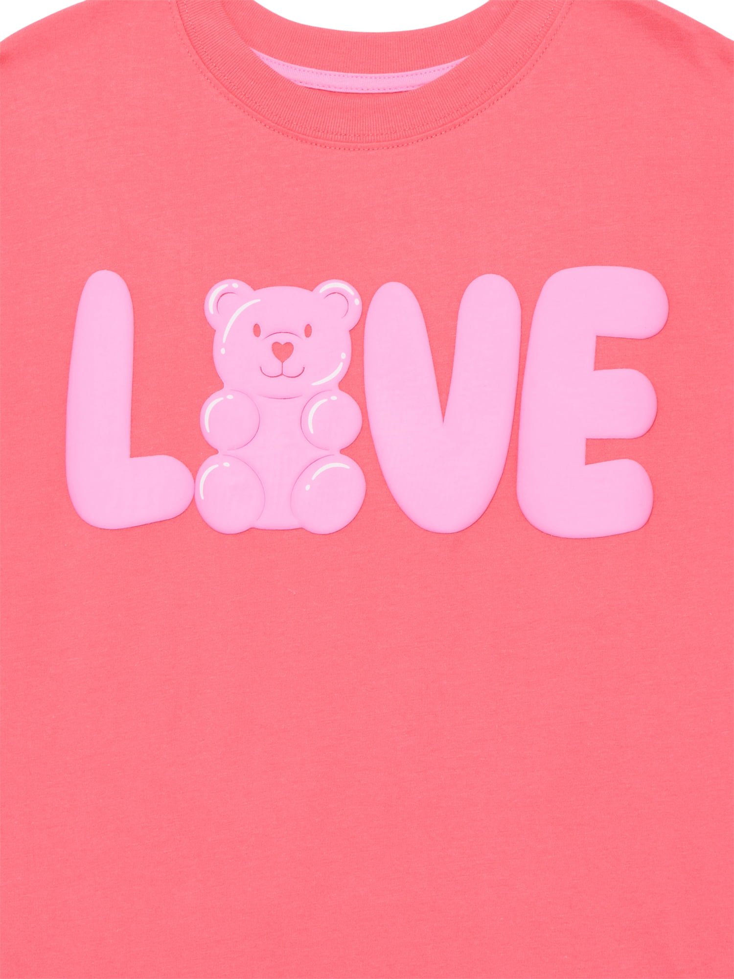 Valentine's Day Girls Bear Graphic Tee from Way to Celebrate, Sizes 4-16