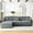 Grey, variant on Grey Towel Fabric | 4 - Seater in Family and Guest Rooms | Durable and Easy - to - Match Sofa