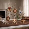thumbnail image 2 of Hovilon 6PCS Christmas Wooden Ornaments DIY Pearl Kit, 6 Festive Designs Wood Pendant Style Holiday Tree Decor, DIY Painting of Diamond Craft Set for Home Decoration and Handmade Gift, 2 of 7