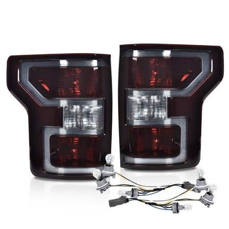 CCPAO Fit For 2018-2020 Ford F-150 Pickup Rear Tail Lights Brake Lamps Assembly Smoke