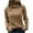 Coffee, variant on Fartey Sweaters for Women 2024 Fall Turtleneck Sweater Slim Fit Ribbed Knit Pullover Sweaters Fashion Simple Solid Color Long Sleeve Crew Neck Jumper