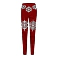 thumbnail image 4 of Outfmvch Christmas Leggings Pattern Leggings for Women Snowflake Leggings Casual Pants for Women Baggy Pants Warm Leggings for Women Christmas Pants for Women Red 2xl, 4 of 4