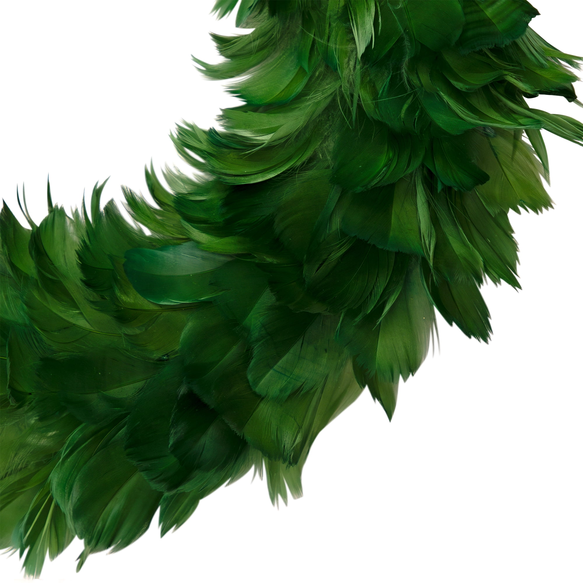 Northlight Wispy Feather Christmas Wreath - 14.5" - Unlit - Green