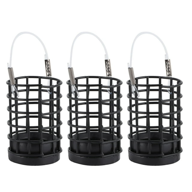 Jaula para cebos de pesca Jadeshay 3 uds de Acero inoxidable color Negro