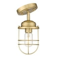 thumbnail image 2 of Golden Lighting Seaport 1-light Semi-Flush Mount in Brushed Champagne Brass, 2 of 7