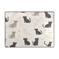 thumbnail image 5 of Yayeee Area Rugs for Living Room 5.2'x4' Non Slip Washable Bedroom Floor Carpet, Black Cute Cats, 5 of 5