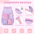 thumbnail image 6 of Soda Candy Girls Backpack for School Cute Colorblock Kids Backpack with Multi-Pocket Water Resistant Ergonomic Bookbag for Elementary Middle Hight School, 6 of 9