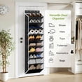 thumbnail image 3 of KEEPJOY 10 Tiers Over The Door Shoe Organizer, Hanging Shoe Holder for Door with Large Deep Pockets, Fits 20-30 Pairs Shoe Rack for Sneakers, Boots, Black, 3 of 8