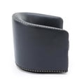 thumbnail image 6 of Home Square Faux Leather Swivel Arm Chair, Midnight Blue with Nailhead Trim, Set of 2, 6 of 11
