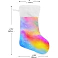 thumbnail image 2 of Coolnut Christmas Stockings 17 inch 2Pack Rainbow Pastel Galaxy Xmas Stockings Fireplace Hanging Socks for Kids Family Christmas Decoration Holiday Gift Decor, 2 of 6