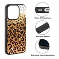 thumbnail image 2 of FINCIBO Soft Rubber Protector Cover Case for Apple iPhone 14 Pro Max 6.7" 2022, Yellow Glitter With Black Yellow Leopard, 2 of 5